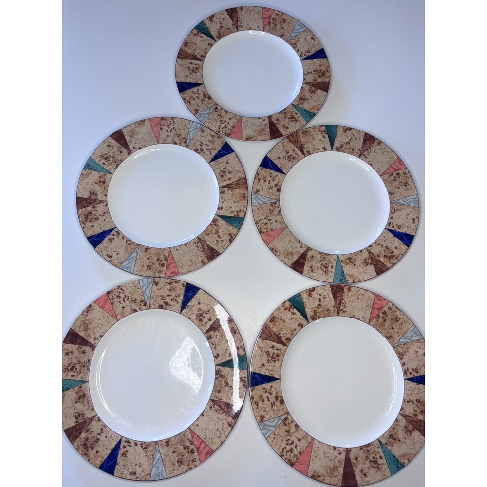 🍽️Set of  5 Christopher Stuart Villa D'Este 10.5" Dinner Plates